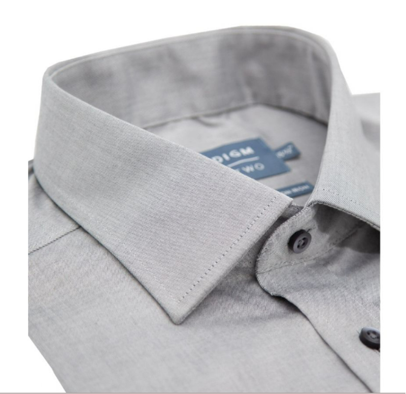 D2 Paradigm Classic Double Cuff Shirt Grey SLS8511/R-1